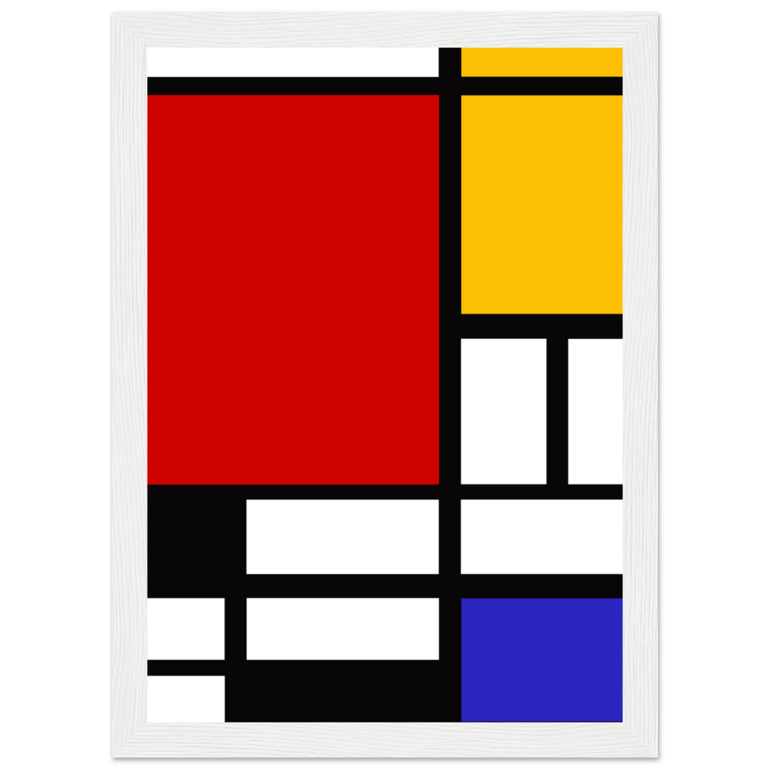 Piet Mondrian Composition with Red, Yellow, and Blue 1942 artwork poster by Art-O-Rama Shop