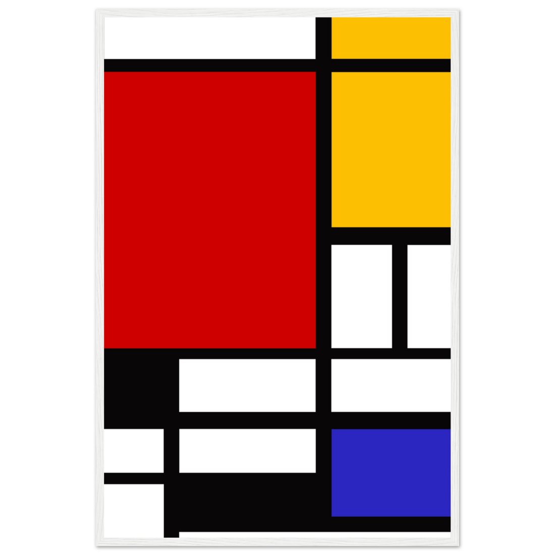 Piet Mondrian Composition with Red, Yellow, and Blue 1942 artwork poster by Art-O-Rama Shop
