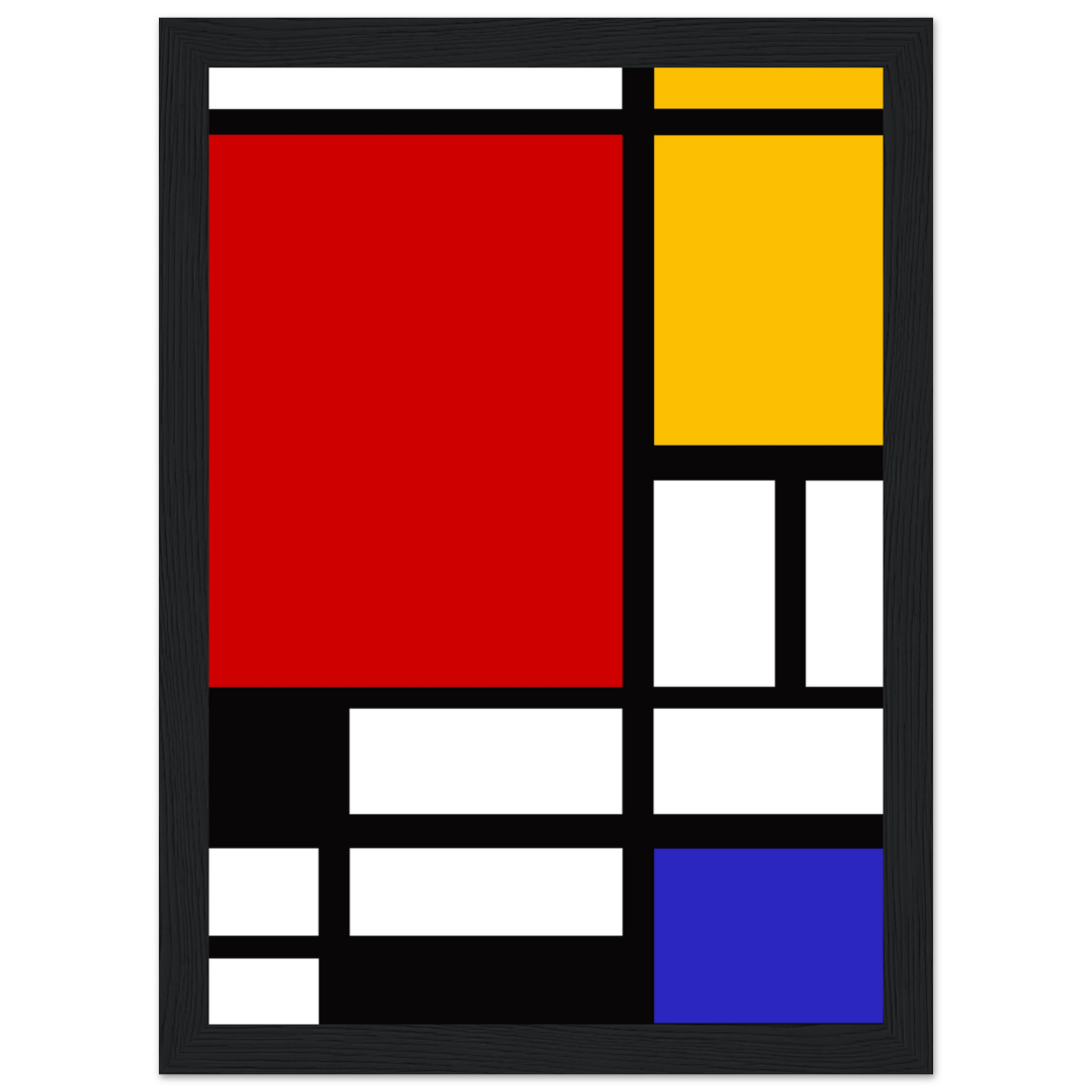 Piet Mondrian Composition with Red, Yellow, and Blue 1942 artwork poster by Art-O-Rama Shop