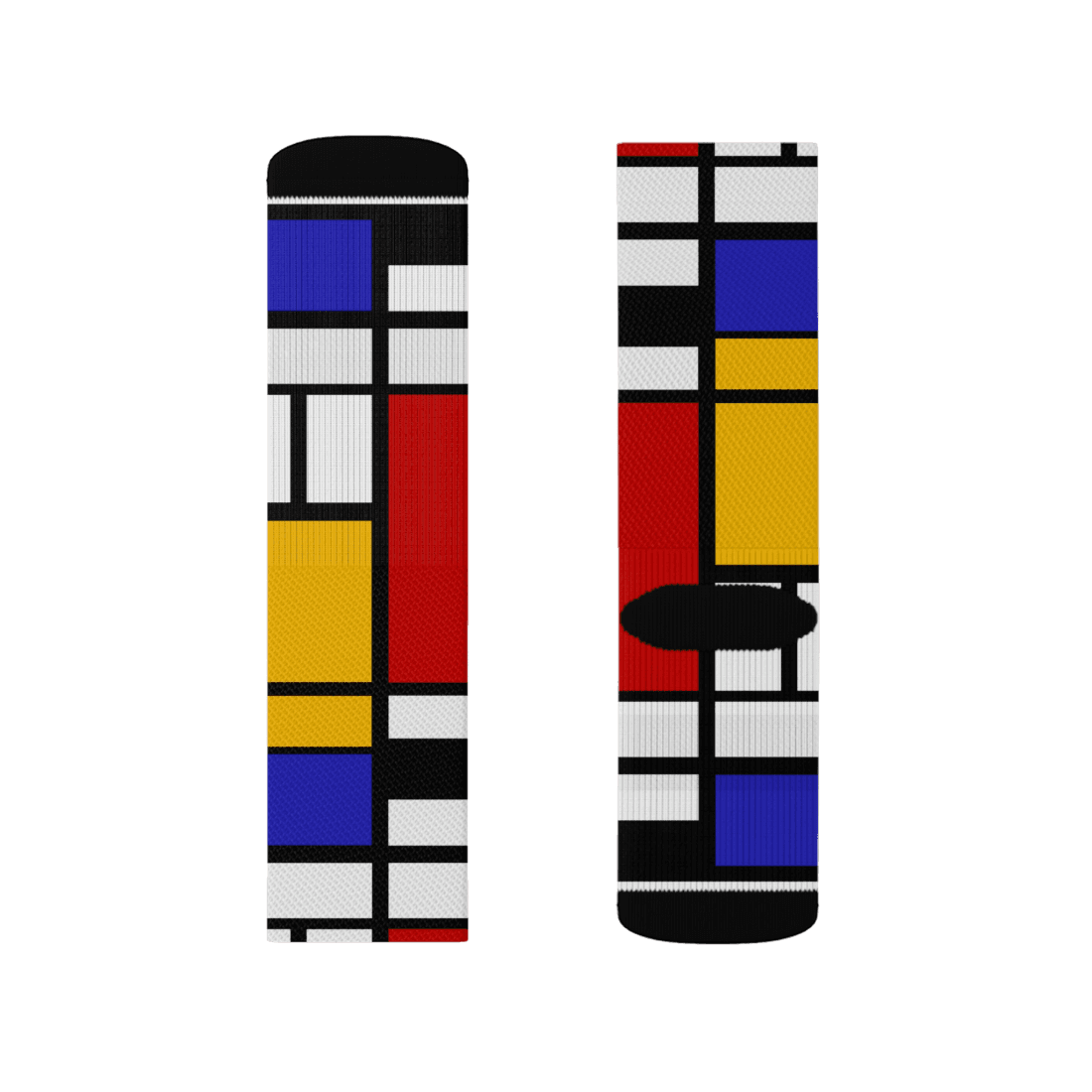Piet Mondrian - Composition with Red, Yellow, and Blue - 1942 Artwork Socks by Art-O-Rama Shop