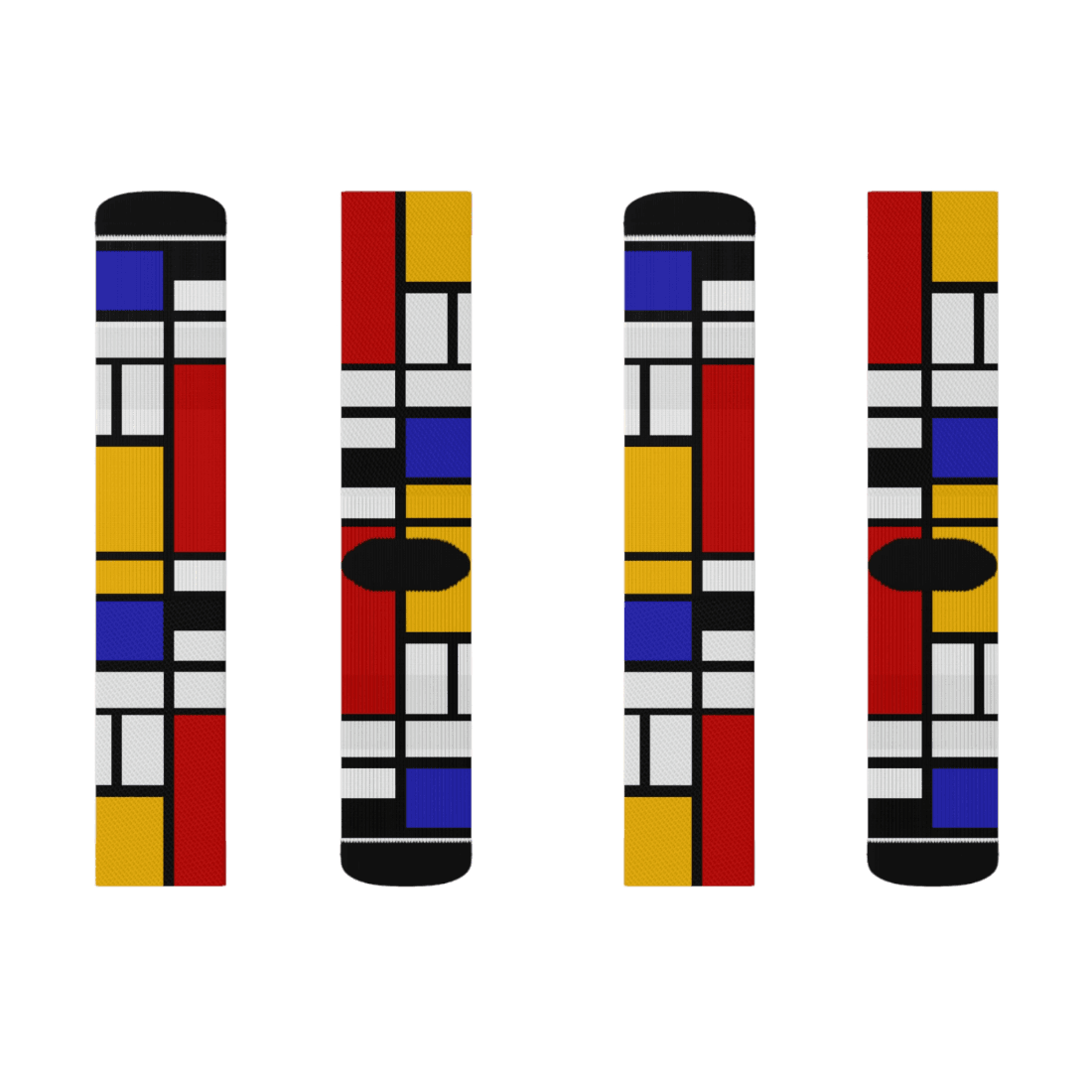 Piet Mondrian - Composition with Red, Yellow, and Blue - 1942 Artwork Socks by Art-O-Rama Shop