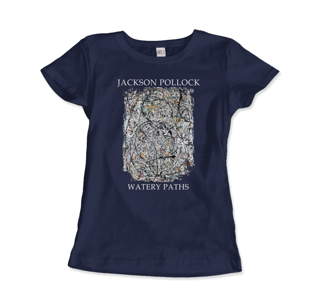 Pollock Watery Paths 1947 artwork t-shirt by Art-O-Rama Shop