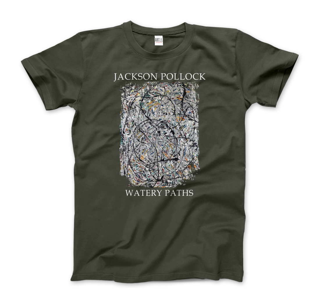 Pollock Watery Paths 1947 artwork t-shirt by Art-O-Rama Shop