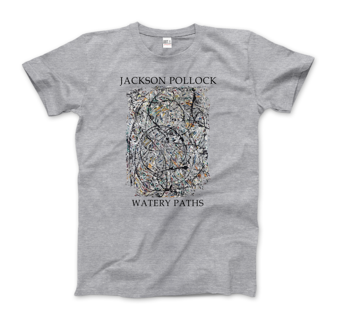 Pollock Watery Paths 1947 artwork t-shirt by Art-O-Rama Shop