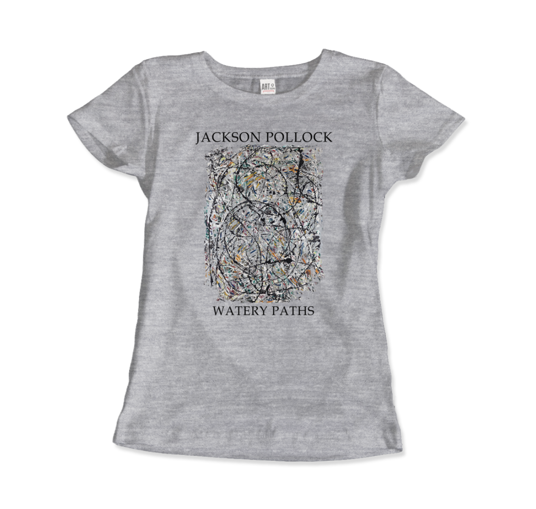 Pollock Watery Paths 1947 artwork t-shirt by Art-O-Rama Shop