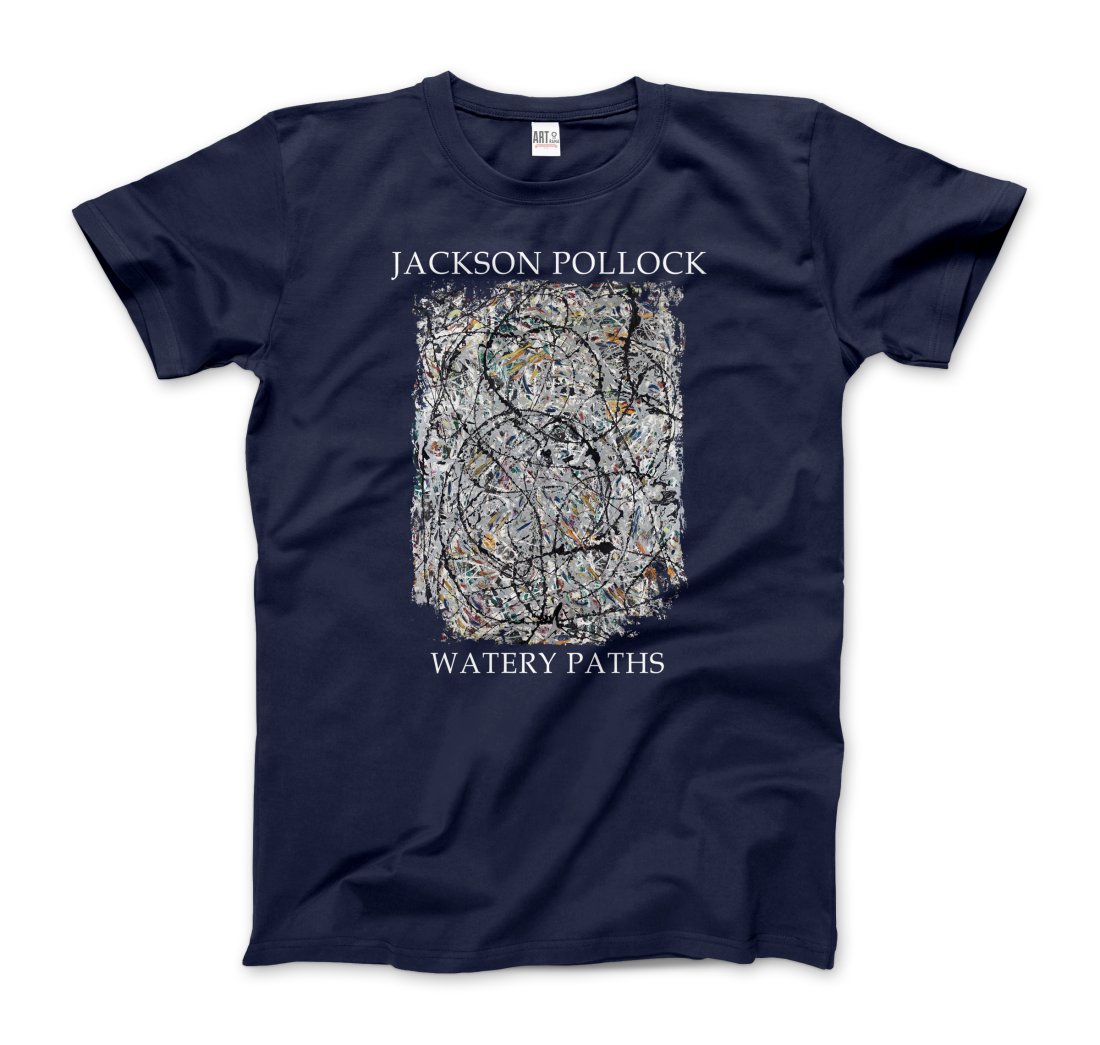 Pollock Watery Paths 1947 artwork t-shirt by Art-O-Rama Shop