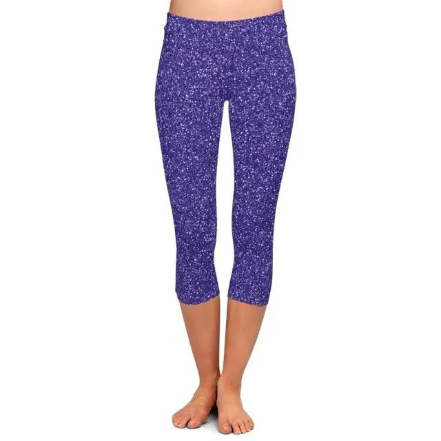 Summer Fashion Color Women 3d Galaxy Digital Print High Waist Capri Leggings Elastic Trouser Casual Leggings by Vimost Shop