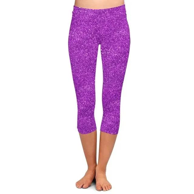 Summer Fashion Color Women 3d Galaxy Digital Print High Waist Capri Leggings Elastic Trouser Casual Leggings by Vimost Shop