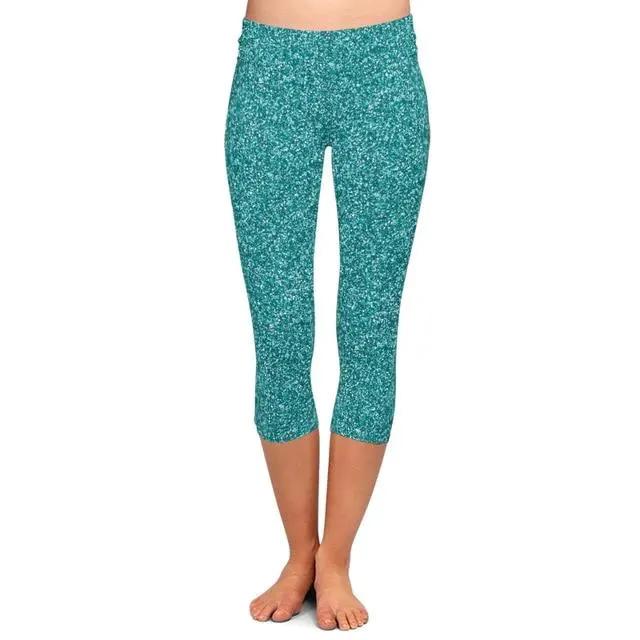 Summer Fashion Color Women 3d Galaxy Digital Print High Waist Capri Leggings Elastic Trouser Casual Leggings by Vimost Shop
