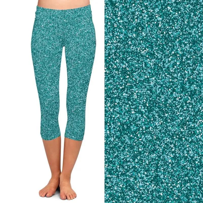 Summer Fashion Color Women 3d Galaxy Digital Print High Waist Capri Leggings Elastic Trouser Casual Leggings by Vimost Shop