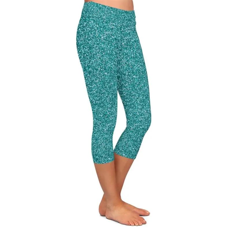 Summer Fashion Color Women 3d Galaxy Digital Print High Waist Capri Leggings Elastic Trouser Casual Leggings by Vimost Shop
