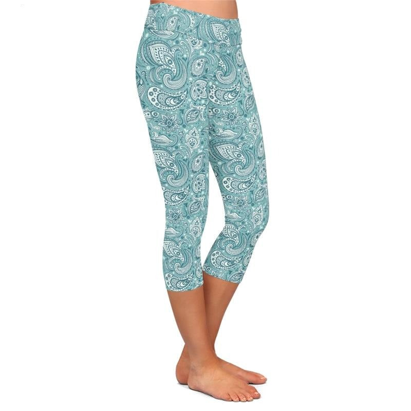 Women Capri Leggings Plus Size High Waist Elastic 220gsm Double Side Brushed Milk Silk Pants Mid-Calf Trousers Fou Summer by Vimost Shop