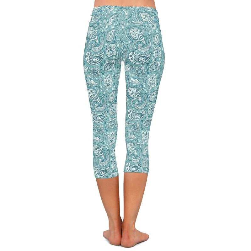 Women Capri Leggings Plus Size High Waist Elastic 220gsm Double Side Brushed Milk Silk Pants Mid-Calf Trousers Fou Summer by Vimost Shop