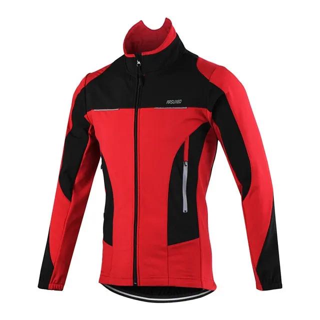 Men Winter Thermal Cycling Jacket Windproof Waterproof MTB Bike Jacket Sports Softshell Coat Bicycle Clothing Reflective by Vimost Shop