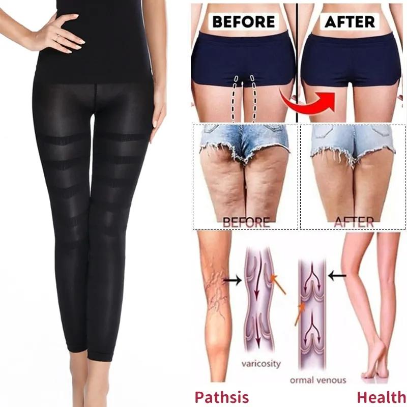 Shapewear Anti Cellulite Compression Leggings Leg Slimming Body Shaper High Waist Tummy Control Panties Thigh Sculpting Slimmer by Vimost Shop