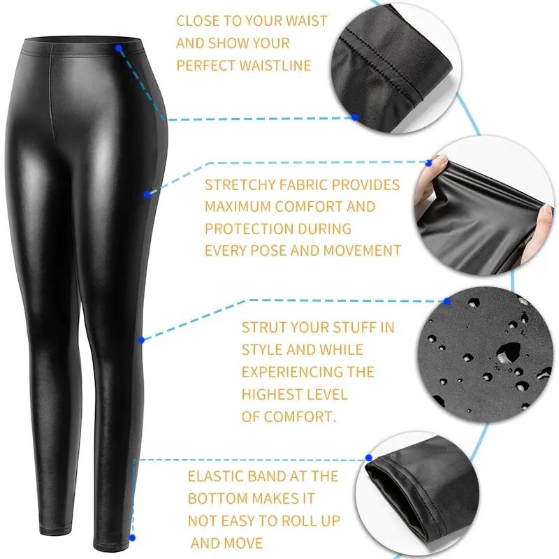 PU Faux Leather Legging Sexy Thin Black Women Leggings New Fashion Stretchy Fitness Casual Pants Warm Waterproof Skinny Push Up by Vimost Shop