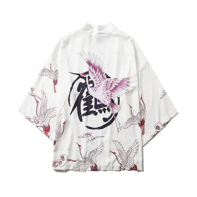 Japan Style Clothes Men Summer Streetwear Cat Print Kimono Cardigan Mandarin Robe Men Unisex Japanese Trend Kimonos by Vimost Shop