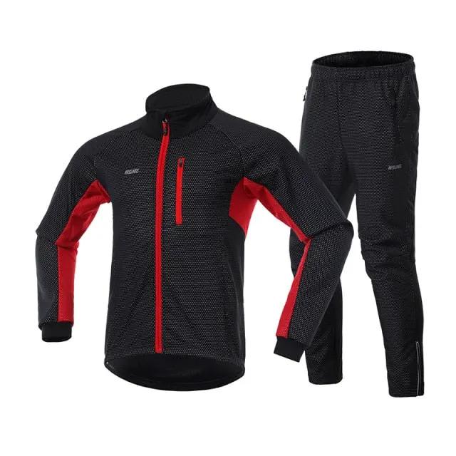 Men Winter Thermal Cycling Jacket Set Windproof Waterproof Warm Bike Jacket MTB Pant Bicycle Suit Cycling Clothing by Vimost Shop