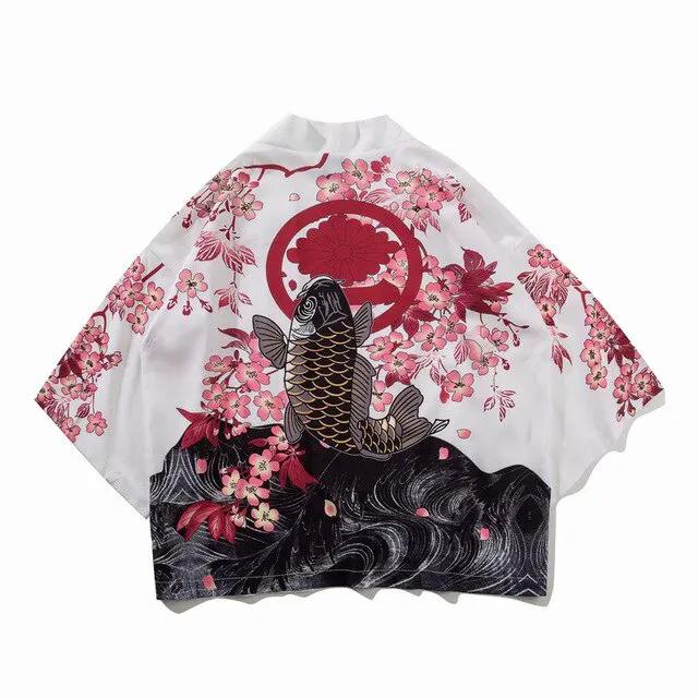 Japanese Demon Kimono Men Cardigan Shirt Yukata Man Haori Obi Clothes Tradition Clothing Male China Kimono Robe by Vimost Shop