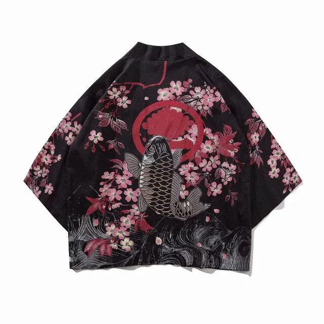 Japanese Demon Kimono Men Cardigan Shirt Yukata Man Haori Obi Clothes Tradition Clothing Male China Kimono Robe by Vimost Shop