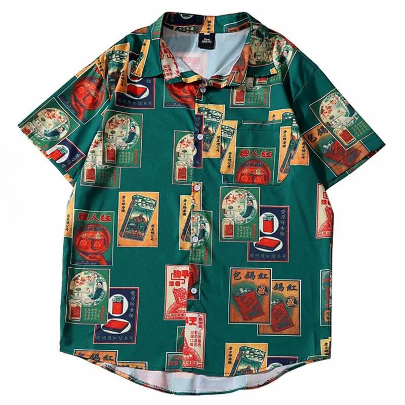 Men Hip Hop Shirt Streetwear Cigarette Retro Style by Vimost Shop
