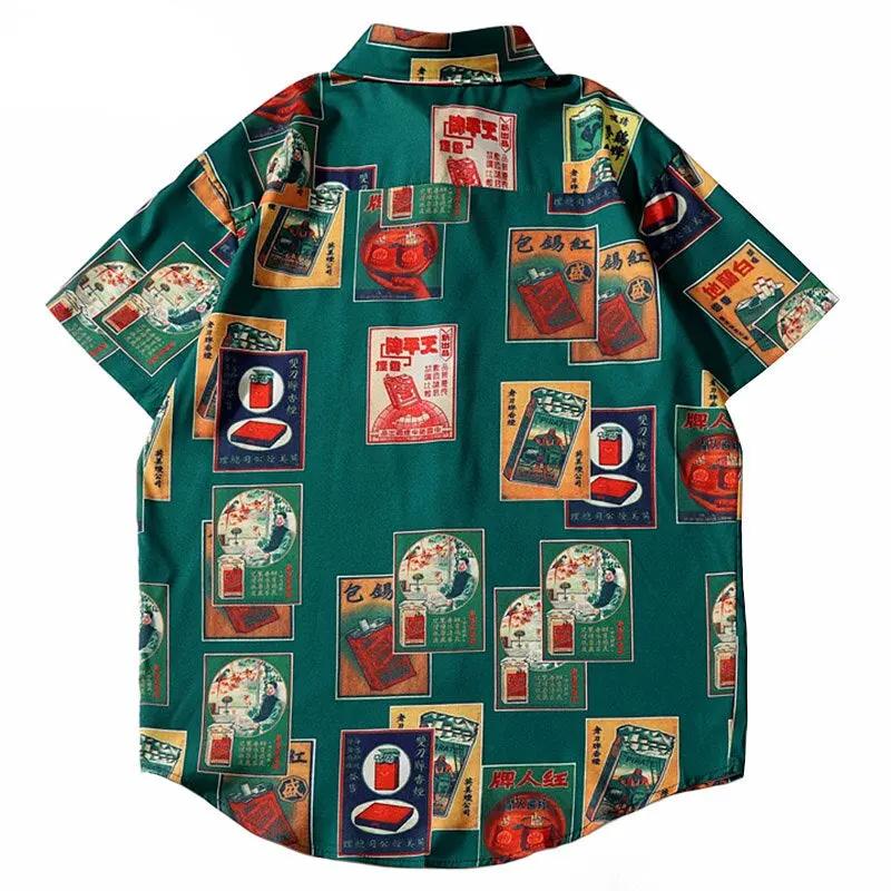 Men Hip Hop Shirt Streetwear Cigarette Retro Style by Vimost Shop
