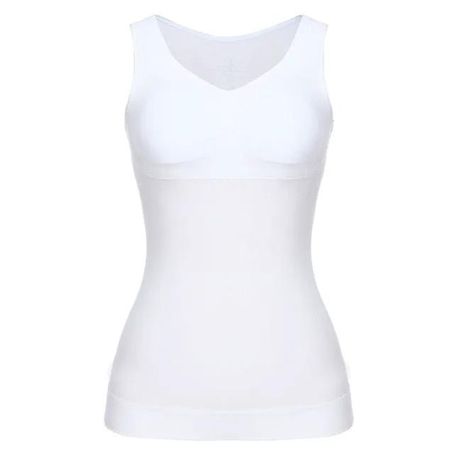 Tank Tops for Women with Built in Bra Shelf Bra Casual Wide Strap Basic Camisole Sleeveless Top Shaper with Removable Bra by Vimost Shop
