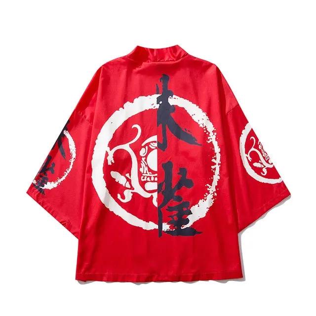 Male Kimono Cardigan Japanese Kimono Men Cardigan Shirt Blouse Yukata Men Haori Obi Traditional Samurai Clothing by Vimost Shop