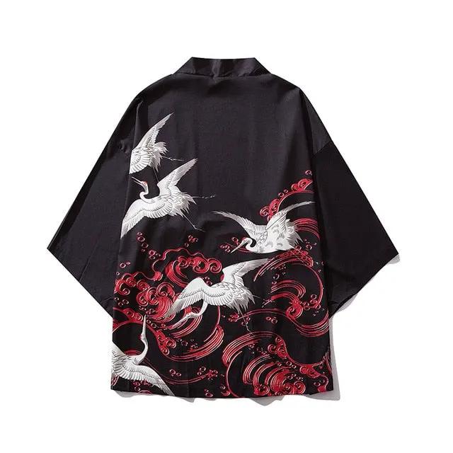 Male Kimono Cardigan Japanese Kimono Men Cardigan Shirt Blouse Yukata Men Haori Obi Traditional Samurai Clothing by Vimost Shop