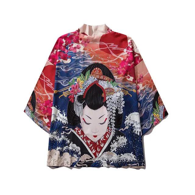 Male Kimono Cardigan Japanese Kimono Men Cardigan Shirt Blouse Yukata Men Haori Obi Traditional Samurai Clothing by Vimost Shop