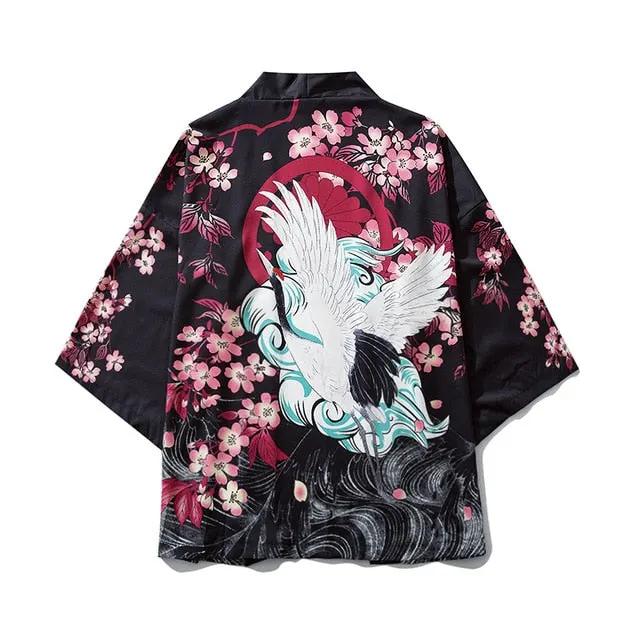 Male Kimono Cardigan Japanese Kimono Men Cardigan Shirt Blouse Yukata Men Haori Obi Traditional Samurai Clothing by Vimost Shop