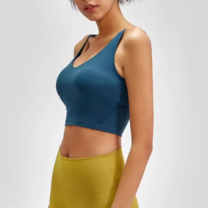 SHINBENE U-Back Butter Soft Workout Gym Yoga Bras Top Women Naked-feel Padded Athletic Running Fitness Sport Crop Tops Brassiere by Vimost Shop