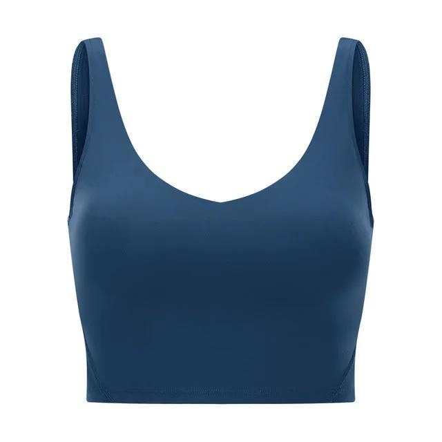 SHINBENE U-Back Butter Soft Workout Gym Yoga Bras Top Women Naked-feel Padded Athletic Running Fitness Sport Crop Tops Brassiere by Vimost Shop