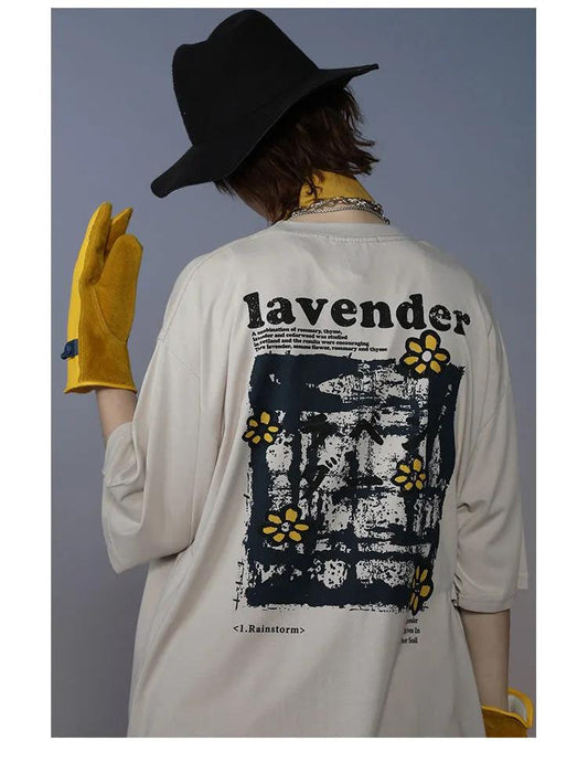 Men Hip Hop T Shirt Streetwear Harajuku Floral T-Shirt by Vimost Shop