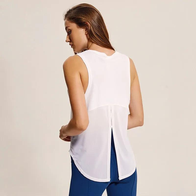 Mesh Patchwork Women Loose Fit Solid Yoga Fitness by Vimost Shop
