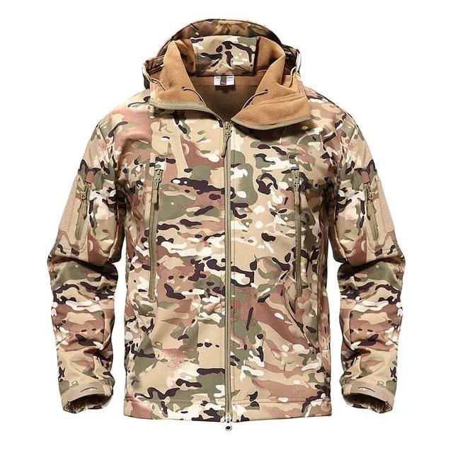 Army Camouflage Airsoft Jacket Men Military Tactical Jacket Winter Waterproof Softshell Jacket Windbreaker Hunt Clothes by Vimost Shop
