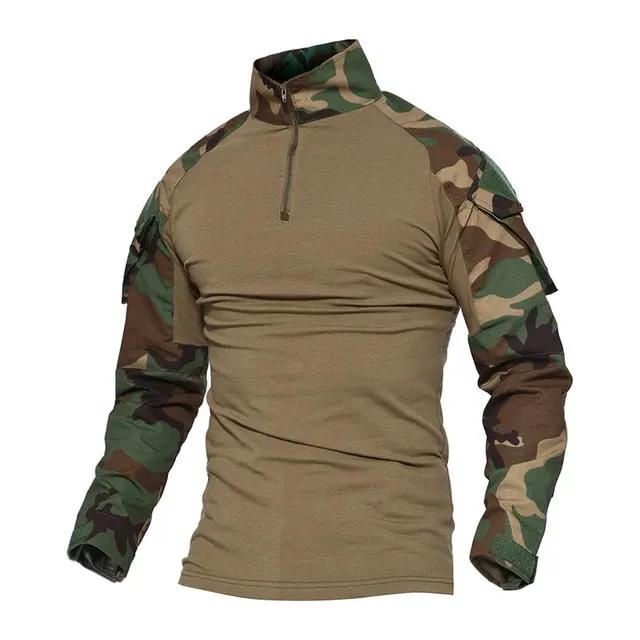 Men Camouflage Tactical T-shirts Summer Army Combat T Shirt Cotton Military T-shirt Airsoft Paintball Hunt Clothing Men by Vimost Shop