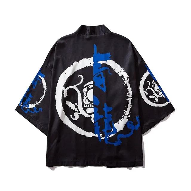 Japanese Style Cat Samurai Kimono Streetwear Men Women Cardigan Japan Harajuku Anime Robe Anime Clothes by Vimost Shop