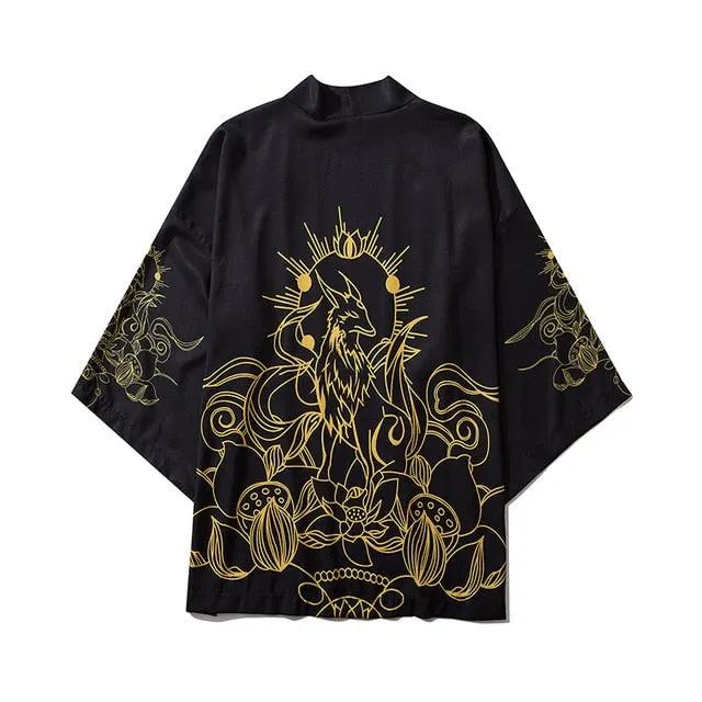 Japan Streetwear Man Beach Kimono Cardigan Cosplay Shirt Blouse for Men Unisex Japanese Yukata Kimonos by Vimost Shop