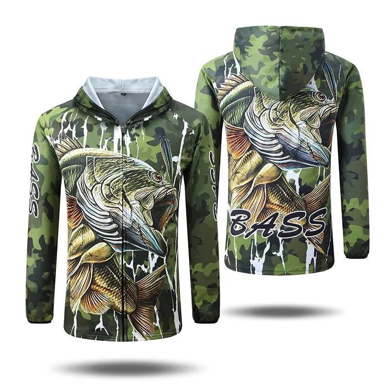 Fishing t Shirts Anti UV Sun Protection Long Sleeve mens Camouflage Fishing Jacket Set Shirt Clothing Clothes Big by Vimost Shop