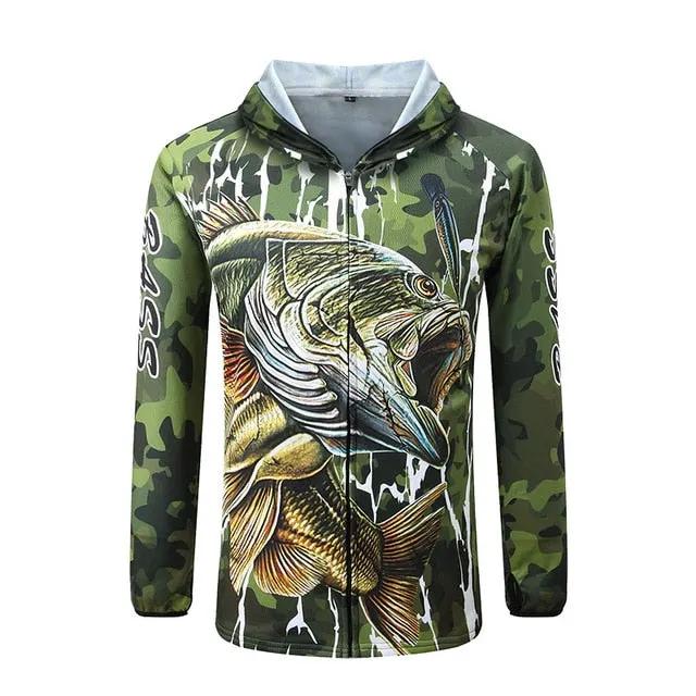 Fishing t Shirts Anti UV Sun Protection Long Sleeve mens Camouflage Fishing Jacket Set Shirt Clothing Clothes Big by Vimost Shop