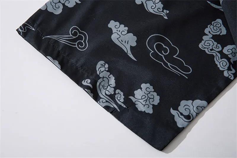 Japanese Style Cat Samurai Kimono Streetwear Men Women Cardigan Japan Harajuku Anime Robe Anime Clothes by Vimost Shop