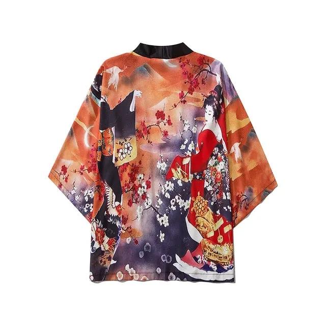 Women Print Clothes Traditional Kimonos Blusas Fashion Men Japanese Asian Style Beach Yukata Clothing by Vimost Shop