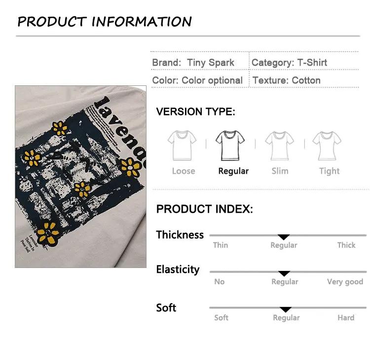 Men Hip Hop T Shirt Streetwear Harajuku Floral T-Shirt Oversize Summer Short Sleeve by Vimost Shop