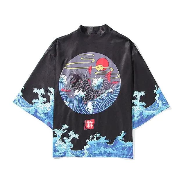i Japanese Style Anime Tiger Cardigan Kimono Cosplay Harajuku Women Men Yukata Streetwear White Traditional Robe Tops by Vimost Shop