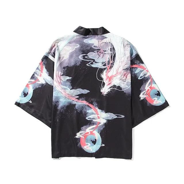 i Japanese Style Anime Tiger Cardigan Kimono Cosplay Harajuku Women Men Yukata Streetwear White Traditional Robe Tops by Vimost Shop