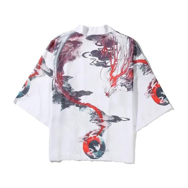 i Japanese Style Anime Tiger Cardigan Kimono Cosplay Harajuku Women Men Yukata Streetwear White Traditional Robe Tops by Vimost Shop