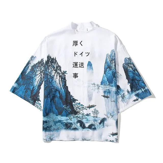 i Japanese Style Anime Tiger Cardigan Kimono Cosplay Harajuku Women Men Yukata Streetwear White Traditional Robe Tops by Vimost Shop