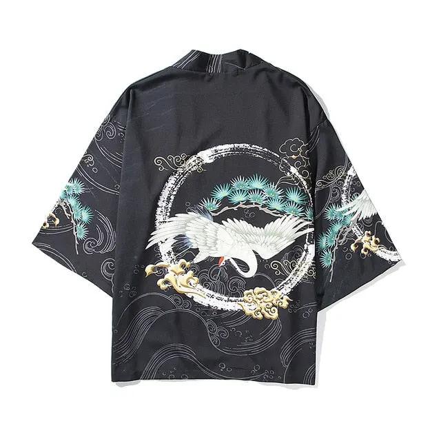 i Japanese Style Anime Tiger Cardigan Kimono Cosplay Harajuku Women Men Yukata Streetwear White Traditional Robe Tops by Vimost Shop