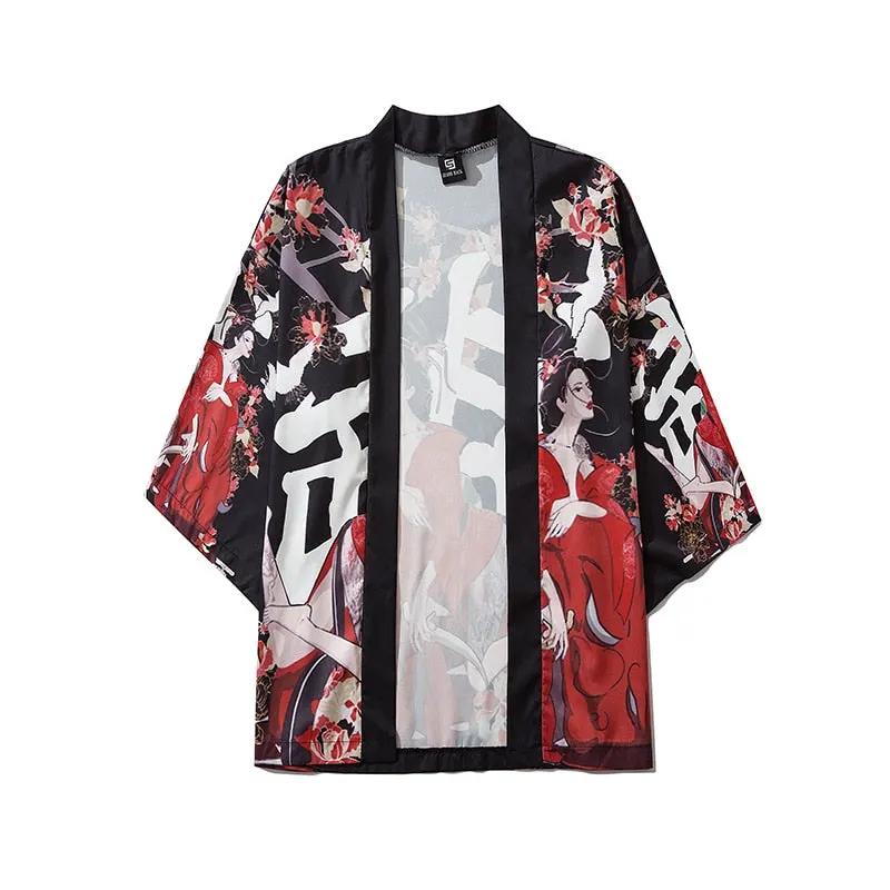 Anime Beauty Devil Kimono Streetwear Style Men Women Cardigan Japanese Robe Female Traditional Clothing by Vimost Shop